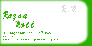 rozsa moll business card